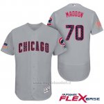 Maglia Baseball Uomo Chicago Cubs 2017 Estrellas y Rayas Cubs 70 Joe Maddon Grigio Flex Base