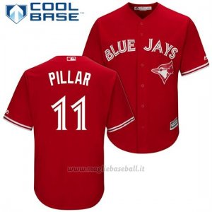 Maglia Baseball Uomo Toronto Blue Jays 11 Kevin Pillar Scarlet2017 Cool Base