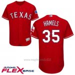 Maglia Baseball Uomo Texas Rangers Cole Hamels Scarlet Autentico Collezione Flex Base