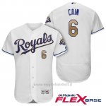 Maglia Baseball Uomo Kansas City Royals Lorenzo Cain Bianco 50th Season Alterner Flex Base