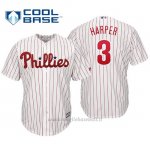 Maglia Baseball Uomo Philadelphia Phillies Bryce Harper Cool Base 1ªBianco