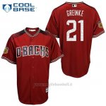 Maglia Baseball Uomo Arizona Diamondbacks 21 Zack Greinke 2017 Allenamento Primaverile Cool Base