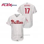 Maglia Baseball Uomo Philadelphia Phillies Rhys Hoskins 150th Aniversario Patch Flex Base Bianco