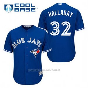 Maglia Baseball Uomo Toronto Blue Jays Roy Halladay 32 Blu Alterner Cool Base