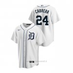 Maglia Baseball Uomo Detroit Tigers Miguel Cabrera Replica Primera Bianco