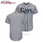Maglia Baseball Uomo Tampa Bay Rays Grigio 2018 Dia del Padre Flex Base