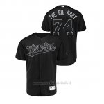 Maglia Baseball Hombre Chicago White Sox 74 Eloy Jimenez 2019 Players Weekend Autentico Nero