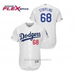 Maglia Baseball Uomo Los Angeles Dodgers Ross Stripling 150th Aniversario Patch Flex Base Bianco