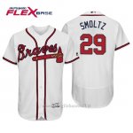 Maglia Baseball Uomo Atlanta Braves John Smoltz Flex Base Autentico Collezione 1ª2019 Bianco