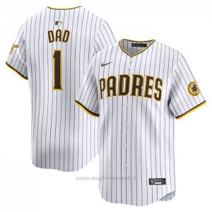 Maglia Baseball Uomo San Diego Padres #1 Dad Home Limited Bianco