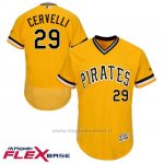 Maglia Baseball Uomo Pittsburgh Pirates Francisco Cervelli Majestic Autentico Collezione Or Flex Base