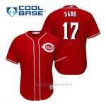 Maglia Baseball Uomo Cincinnati Reds Chris Sabo 17 Rosso Alterner Cool Base