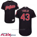 Maglia Baseball Uomo Cleveland Indians Josh Tomlin Blu Alterner Flex Base