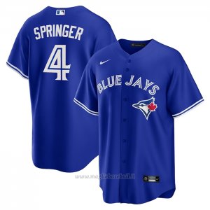 Maglia Baseball Uomo Toronto Blue Jays George Springer Alternato Replica Blu