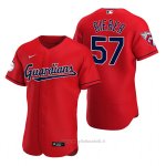 Maglia Baseball Uomo Cleveland Guardians Shane Bieber Autentico Alternato Rosso