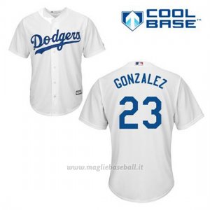 Maglia Baseball Uomo Los Angeles Dodgers Adrian Gonzalez 23 Bianco 1ªCool Base