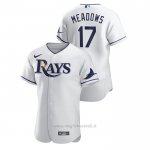 Maglia Baseball Uomo Tampa Bay Rays Austin Meadows Autentico Bianco