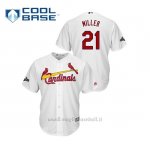 Maglia Baseball Uomo St. Louis Cardinals 21 Andrew Miller 2019 Postseason Cool Base Bianco