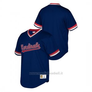 Maglia Baseball Uomo St. Louis Cardinals Cooperstown Collection Mesh Wordmark V-neck Blu