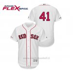 Maglia Baseball Uomo Boston Red Sox Chris Sale 150th Aniversario Patch Flex Base Bianco
