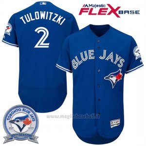Maglia Baseball Uomo Toronto Blue Jays Troy Tulowitzki 2 Flex Base 40 Anniversario