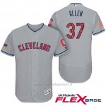 Maglia Baseball Uomo Cleveland Indians 2017 Estrellas y Rayas Cody Allen Grigio Flex Base