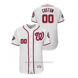 Maglia Baseball Uomo Washington Nationals Personalizzate 2019 World Series Bound Flex Base Bianco