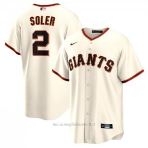 Maglia Baseball Uomo San Francisco Giants Jorge Soler Home Replica Crema