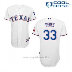 Maglia Baseball Uomo Texas Rangers Martin Perez 33 Bianco 1ªCool Base