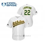 Maglia Baseball Uomo Oakland Athletics 22 Ramon Laureano 2019 Postseason Cool Base Bianco