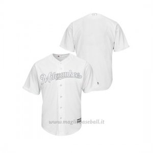 Maglia Baseball Uomo Milwaukee Brewers 2019 Players Weekend Replica Bianco