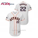 Maglia Baseball Uomo Houston Astros 22 Josh Reddick 2019 Postseason Flex Base Bianco