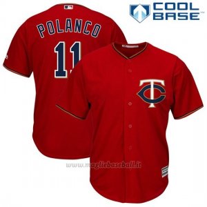 Maglia Baseball Uomo Minnesota Twins Jorge Posada Scarlet Cool Base