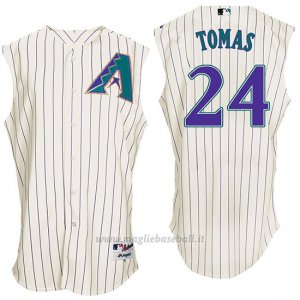 Maglia Baseball Uomo Arizona Diamondbacks 24 Yasmany Tomas Bianco Turn Back The Clock