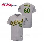 Maglia Baseball Uomo Oakland Athletics Andrew Triggs 150th Aniversario Patch Autentico Flex Base Grigio