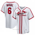 Maglia Baseball Uomo St. Louis Cardinals Stan Musial Primera Cooperstown Collection Bianco