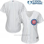 Maglia Baseball Donna Chicago Cubs Bianco Autentico Collezione Cool Base