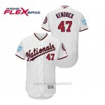 Maglia Baseball Uomo Washington Nationals Howie Kendrick 2019 Entrenamiento De Primavera Flex Base Bianco