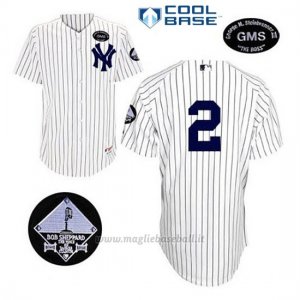 Maglia Baseball Uomo New York Yankees Derek Jeter 2 Bianco Gms The Boss Cool Base