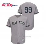Maglia Baseball Uomo New York Yankees Aaron Judge 150th Aniversario Patch Flex Base Grigio