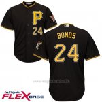 Maglia Baseball Uomo Pittsburgh Pirates Barry Bonds Majestic Autentico Collezione Nero Flex Base