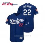 Maglia Baseball Uomo Los Angeles Dodgers Clayton Kershaw Flex Base Entrenamiento De Primavera 2019 Blu