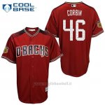 Maglia Baseball Uomo Arizona Diamondbacks 46 Patrick Corbin 2017 Allenamento Primaverile Cool Base