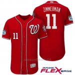Maglia Baseball Uomo Washington Nationals Ryan Zimmerman Scarlet 2017 Allenamento Primaverile Flex Base Giocatore