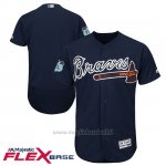 Maglia Baseball Uomo Atlanta Braves Blu 2017 Allenamento Primaverile Flex Base