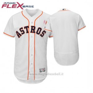 Maglia Baseball Uomo Houston Astros Bianco 2018 Dia de la Madre Flex Base