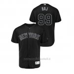Maglia Baseball Uomo New Y Ork Yankees Aaron Judge 2019 Players Weekend Autentico Nero