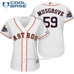 Maglia Baseball Donna Houston Astros 2017 World Series Campione Joe Musgrove Bianco Cool Base