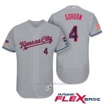 Maglia Baseball Uomo Kansas City Royals 2017 Estrellas y Rayas Alex Gordon Grigio Flex Base