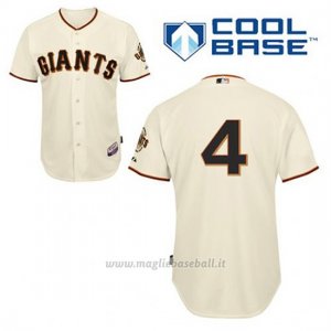 Maglia Baseball Uomo San Francisco Giants Mel Ott 4 Crema 1ªCool Base